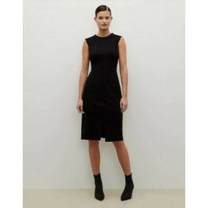 M.M.Lafleur Dress Charcoal Black Katie Textured Ponte Cap Sleeve Midi NWT Size 0